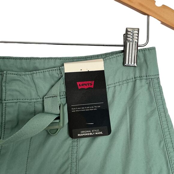 Levi's Green Convertible Cargo Pants High Waist Relaxed Fit Straight Leg - Picture 8 of 16